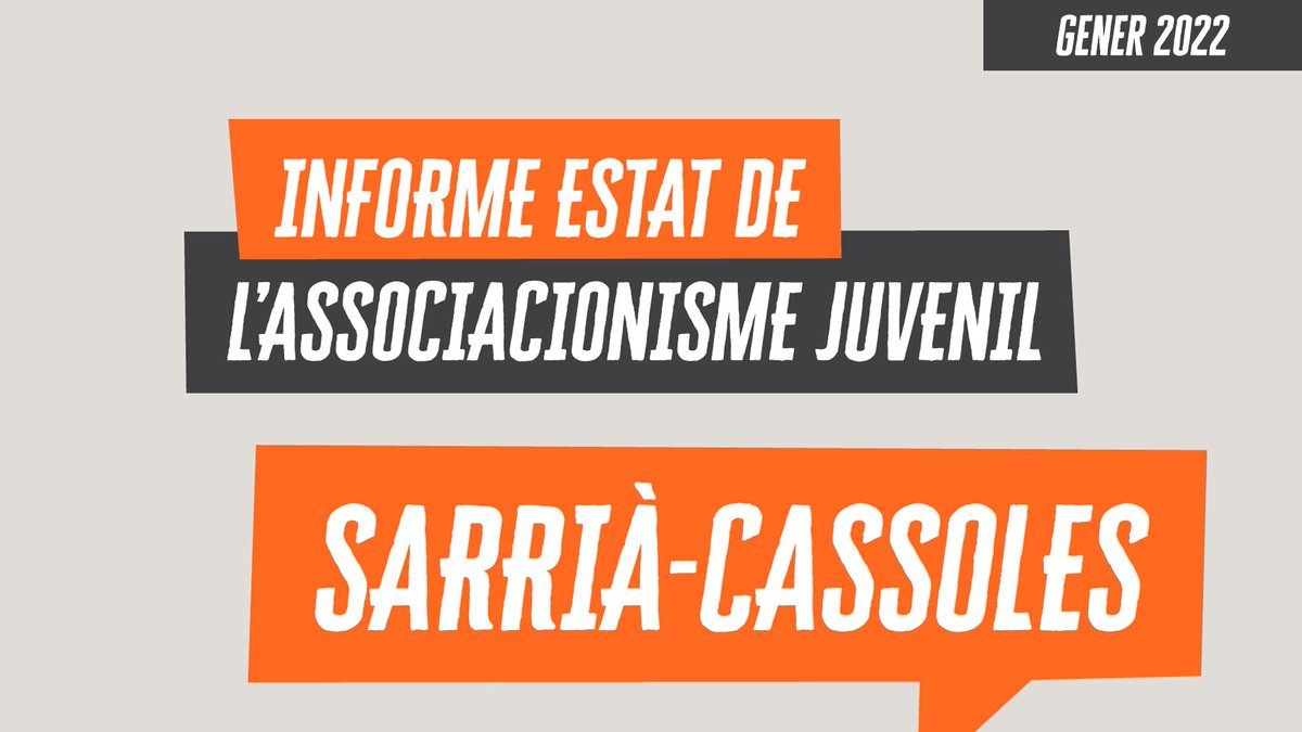 🟠Ahir entitats juvenils de <a href="/Bcn_SSTG/">Sarrià - Sant Gervasi</a> , el CJB i el <a href="/crajbcn/">CRAJ Barcelona</a> ens vam reunir amb la Regidoria del districte (<a href="/Albert_Batlle_B/">Albert Batlle</a>, <a href="/BlasNavalon/">Blas Navalón</a>) per abordar l'estat les entitats.

📰🔗Com recull <a href="/diarieljardi/">El Jardí</a> la situació de partida de les entitats no és bona: diarieljardi.cat/lassociacionis…