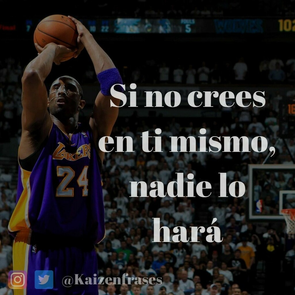 Si no crees en ti mismo, nadie lo hará
#motivacion #superacion #kobebryant #mambaforever #mambamentality #baloncesto #mentalidad #mindset #desarrollopersonal #kaizen