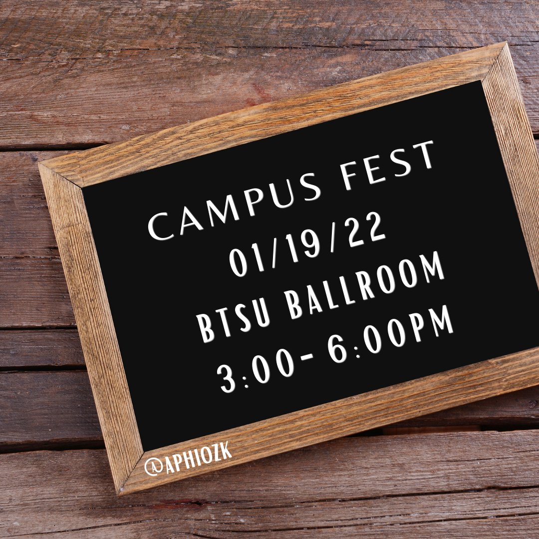 Come see us today at Campus Fest! Come learn more about APO and ask us some questions!