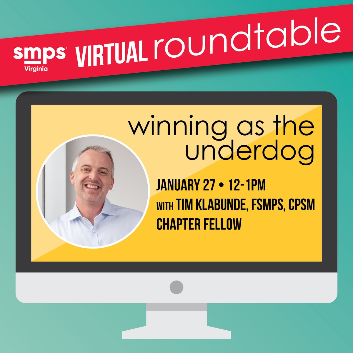 We all love it when the underdog wins, but we don’t always enjoy being the underdog. Join us January 27th for a Virtual Roundtable to discuss the secrets to winning as you acquire work in a new market or expand into a new service. Register online at smpsva.org/meetinginfo.ph…