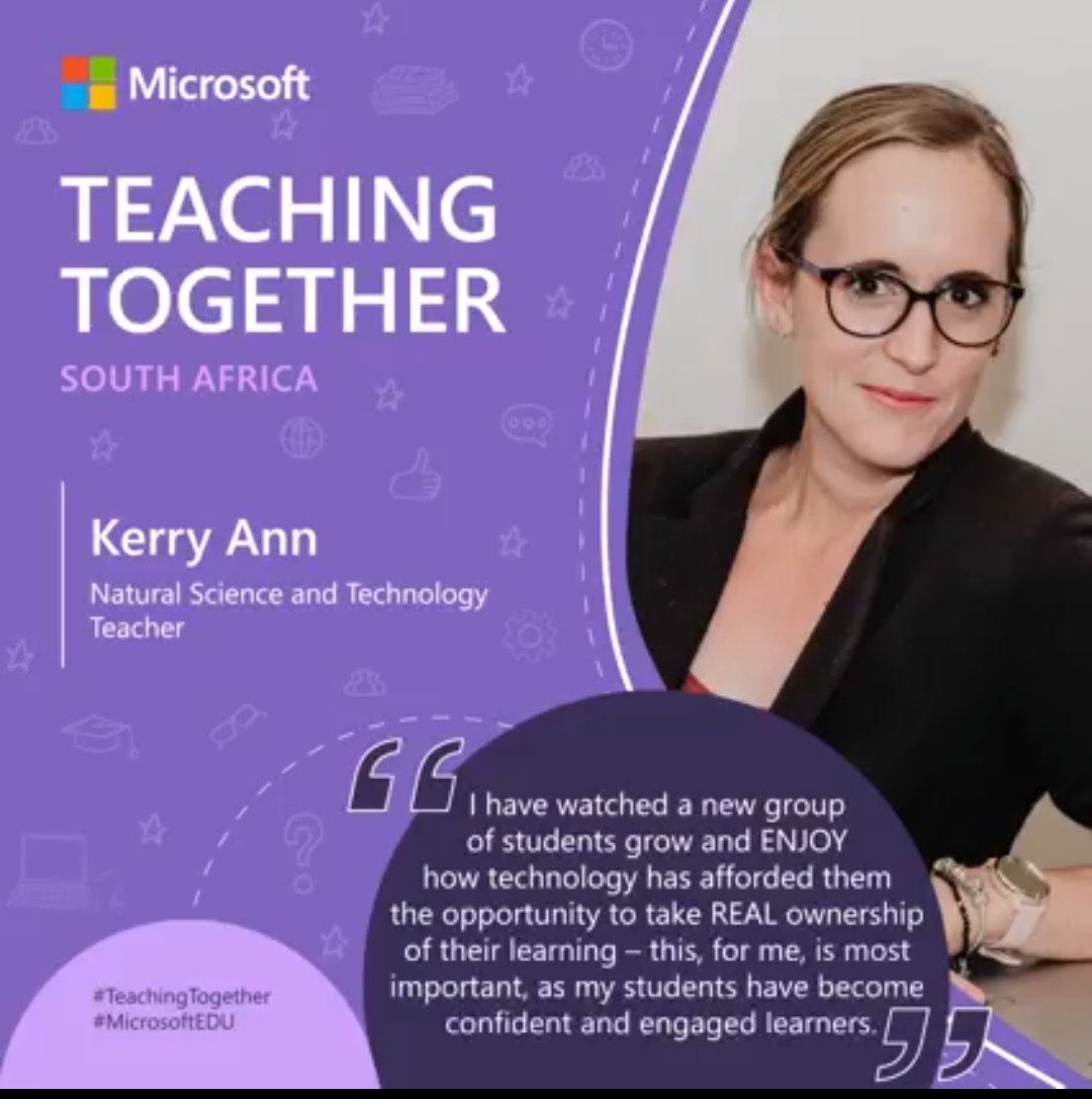 Kerry-Ann vd Merwe (@techieteacherza) on Twitter photo Thanks <a href="/MicrosoftEduSA/">Microsoft EduSA</a> for this December 2021 feature. Head on over for a read: fb.watch/aDPsuujSUz/ Thanks <a href="/MicrosoftEduSA/">Microsoft EduSA</a> for this December 2021 feature. Head on over for a read: fb.watch/aDPsuujSUz/
