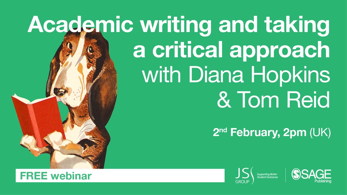 Sage_Methods's tweet photo. Join Diana Hopkins & @ThomasGReid as they walk you through their failproof, step-by-step approach to help you analyze and engage critically with your #AcademicWriting
2nd February at 2pm GMT, free ticket here: https://t.co/2COYmG2MX3
@JSGroupHE #JSGroupEvents https://t.co/GGmsaweO96