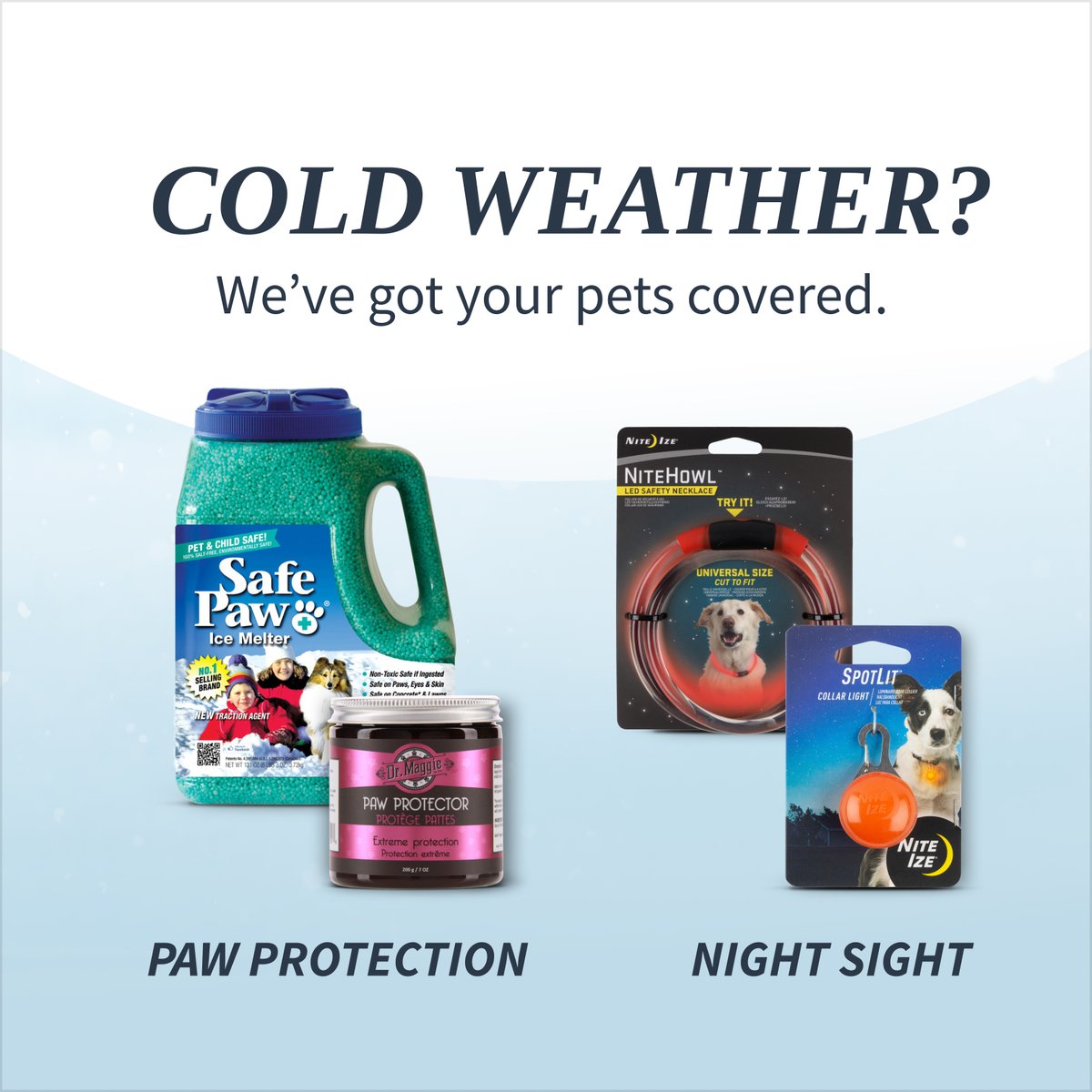 tisolpets's tweet image. Cold weather? We’ve got your pets covered. Cold weather essentials to protect and warm your furry friends. 

Ask your local Animal Care Expert, or check out the full collection here: petvalu.ca/cold-weather-s… 

#ColdWeatherEssentials #WinterEssentials