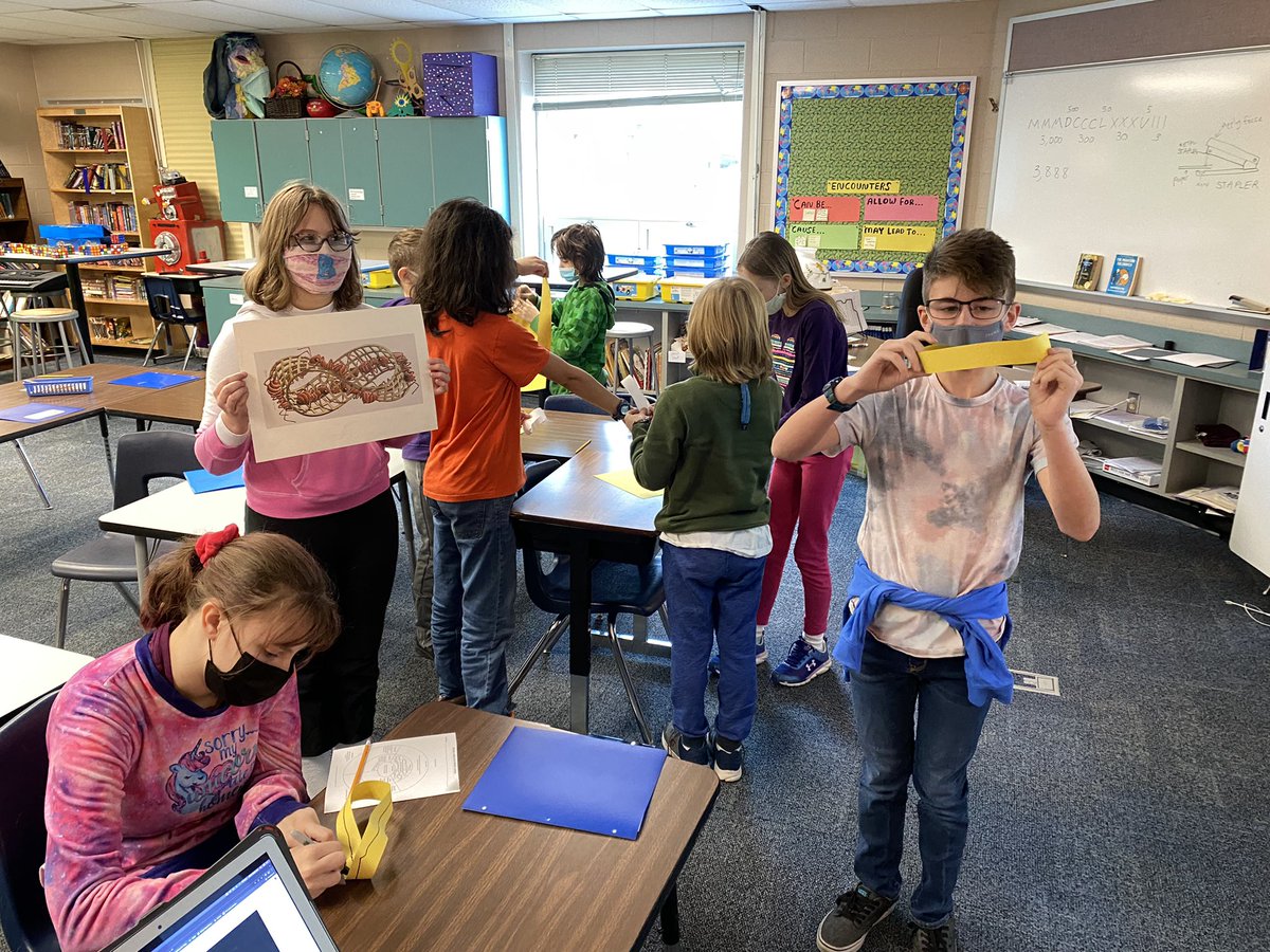 Took a deep dive into MC Escher’s Mobius Strip piece by zooming in on the intricacies of its structure. Then made Möbius strips to examine the paradox.