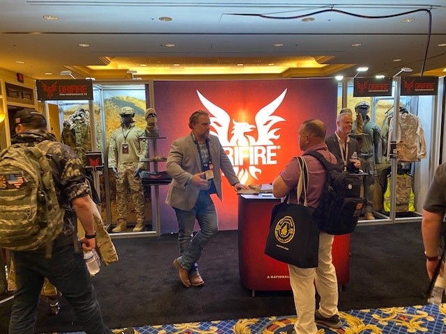 drifiredefense's tweet photo. We’re excited to be back at SHOT Show alongside @WildThingsGear! Stop by booths #62403 & #62502 to check out our innovative gear from now until Friday. #DRIFIRE #WildThingsGear #SHOTshow #frclothing #military #tactical #thinkNSA https://t.co/haADLs2Doy