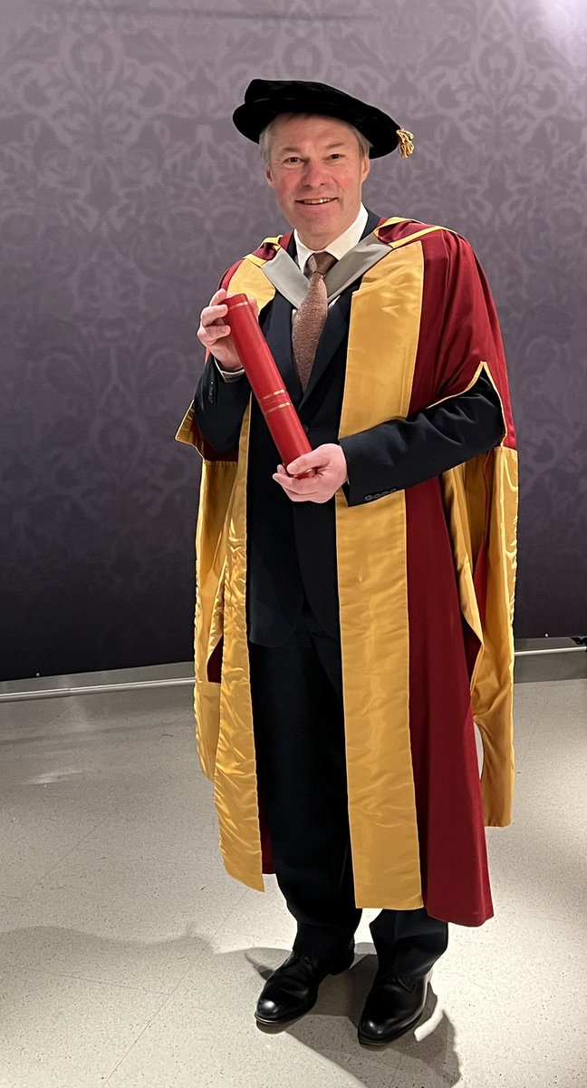 RSLW's tweet photo. Thank you City, University of London for today’s award of an honorary Doctorate. It’s been a privilege to support the growth of the university as my time as Chair of Council. Great to return to Barbican Centre for in person graduation. https://t.co/dnoI6YKzar