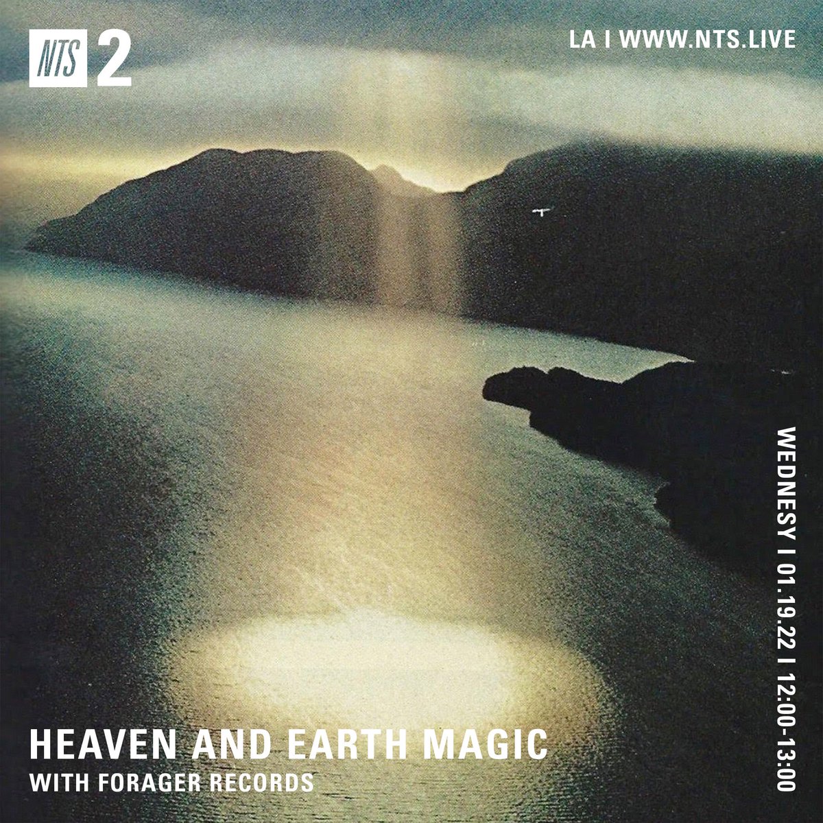 very pleased to have my dear friends at the LA-based reissue label  @foragerrecords taking over heaven and earth magic this month and bringing an ethereal &amp; moody blend of psychedelic folk &amp; soul music ranging from the worldly to the cosmic. tune in at noon PST on @ntslive. ☁️