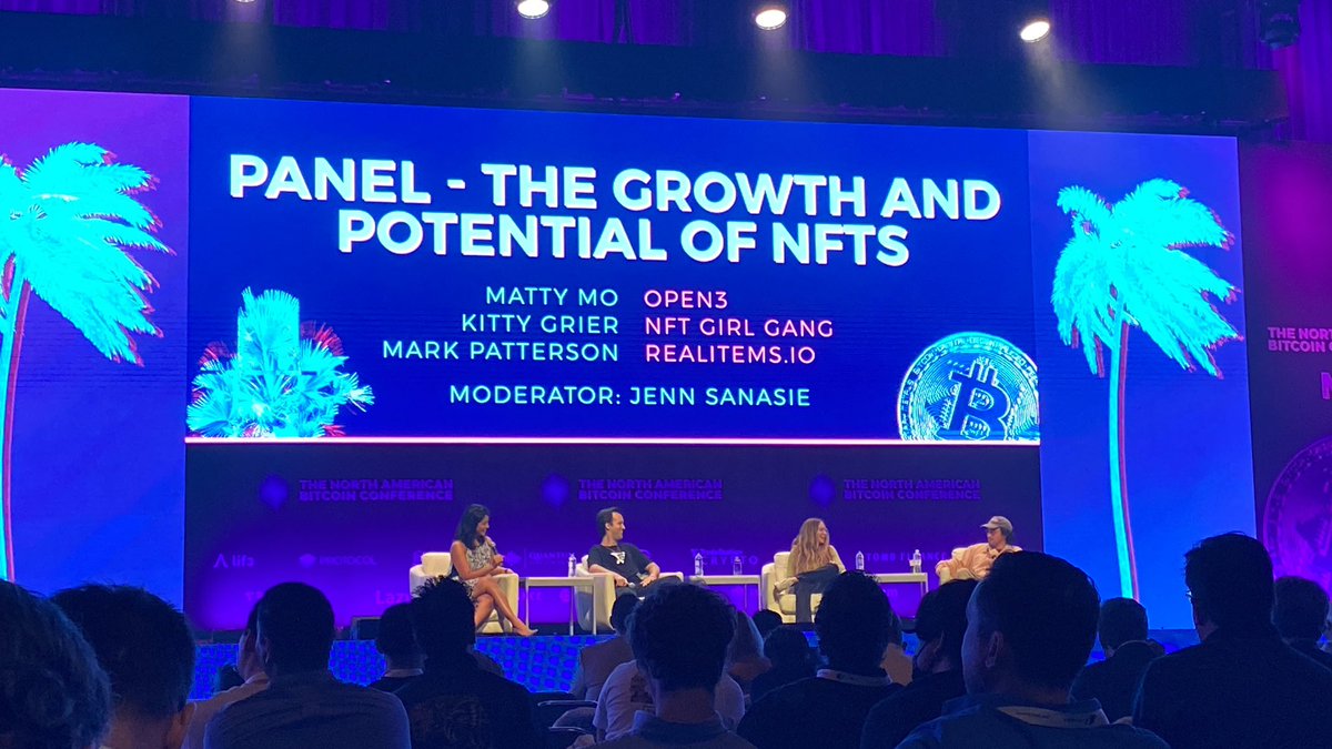 farezv's tweet image. Panel - The Growth And Potential Of #NFTs #TNABC with #mattymo of #open3, #kittygrier of #nftgirlgang, and #markpatterson of @realitems_io