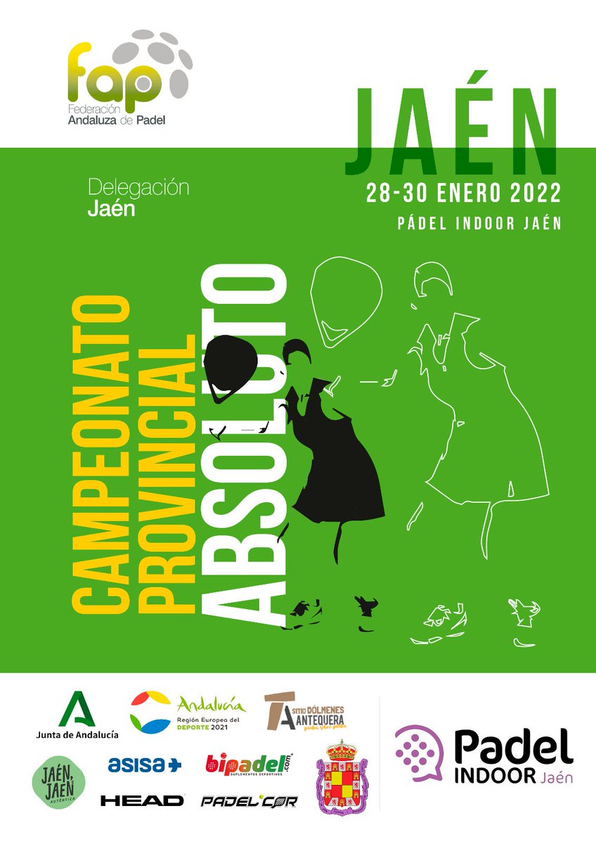Los días del 28 al 30 Enero se celebrara en Pádel Indoor Jaén el Campeonato Provincial Absoluto Fap.
Te esperamos!!
