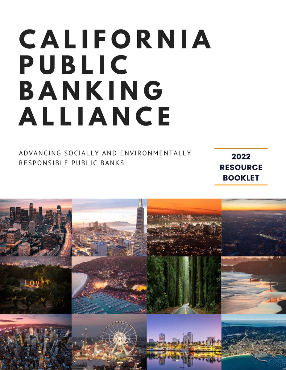 capublicbanking's tweet photo. Our 2022 public banking resource booklet is out! Download the 27-page publication at: https://t.co/pSPtubzhjk.

Deepen your knowledge of the benefits of public banking, the laws CPBA helped pass in CA to serve the financial needs of Californians, how public banks work, and FAQs. https://t.co/LwIjA0EvOZ
