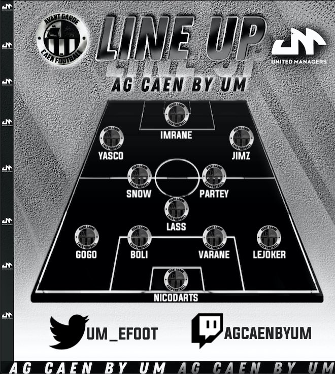 AG Caen by UM (@um_efoot) on Twitter photo Programme session :
16eme EFC <a href="/eSportFA_FR/">ESPORT FOR ASSOCIATIONS</a>
⏱️ 21h20
🆚 <a href="/AtlantideCP/">Atlantide Wave CP</a>
EFR <a href="/eSportFA_FR/">ESPORT FOR ASSOCIATIONS</a>
⏱️ 22h00
🆚 <a href="/VOC_officiel/">Vannes Olympique Club</a>
Composition du soir ⚽️
GL à nos adversaires ✊🏼
#ESPORTFA22 <a href="/UM_eFoot/">AG Caen by UM</a> Programme session :
16eme EFC <a href="/eSportFA_FR/">ESPORT FOR ASSOCIATIONS</a>
⏱️ 21h20
🆚 <a href="/AtlantideCP/">Atlantide Wave CP</a>
EFR <a href="/eSportFA_FR/">ESPORT FOR ASSOCIATIONS</a>
⏱️ 22h00
🆚 <a href="/VOC_officiel/">Vannes Olympique Club</a>
Composition du soir ⚽️
GL à nos adversaires ✊🏼
#ESPORTFA22 <a href="/UM_eFoot/">AG Caen by UM</a>