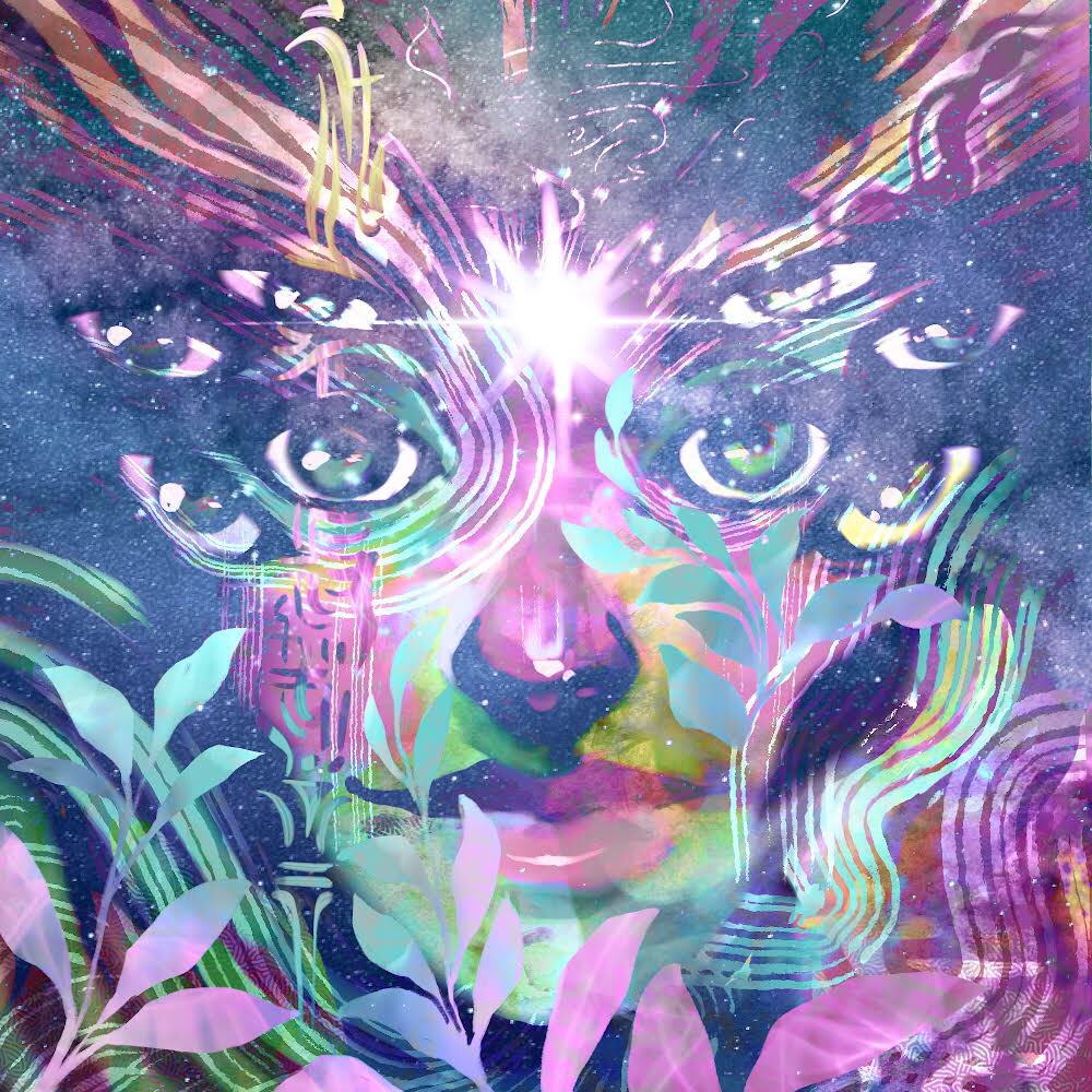 flintblade's tweet photo. I am so extravagantly delighted by the cover art created by “The Astral Nomad” Lauren Freeman, for my new single: “Open Your Eyes” ft. Juan Holladay, releasing 2/2/22 on High Vibe Records! https://t.co/md4RPx8OjB