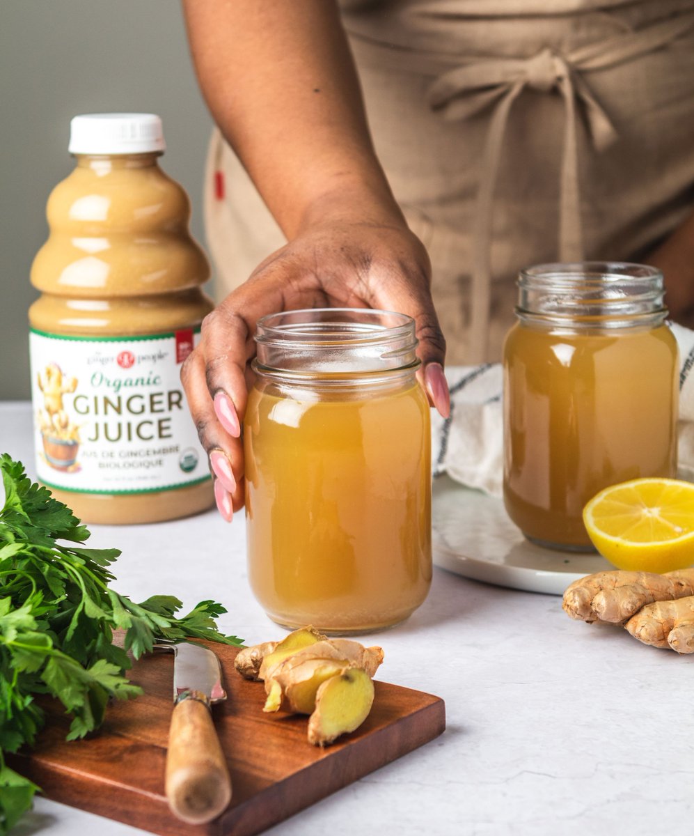 #Fasting? Many experts suggest reaching for bone broth when breaking fast. Loaded with vitamins, minerals, amino acids it helps the body and gut function optimally post-fast especially paired w/our Organic Ginger Juice. Add a cap + a squeeze of lemon for added digestive benefits