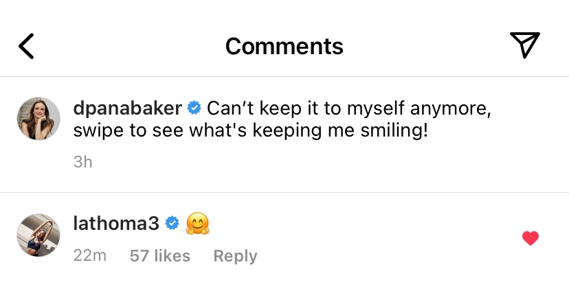 LA comments on Danielle’s post announcing her SECOND PREGNANCY 🥺 congratulations <a href="/dpanabaker/">Danielle Panabaker</a>!!!! 🤍🤰🏼