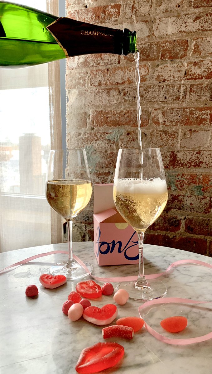 WytheHotel's tweet photo. It's almost February! Plan a special stay with your partner and add on a customized gift box of love inspired @bonbonnyc_ candies paired with a bottle of champagne. Add our Bubbles and BonBon package on our website when you book a room. Cheers to love 🥂... and planning ahead ❤️ https://t.co/SGp9LOYG4l