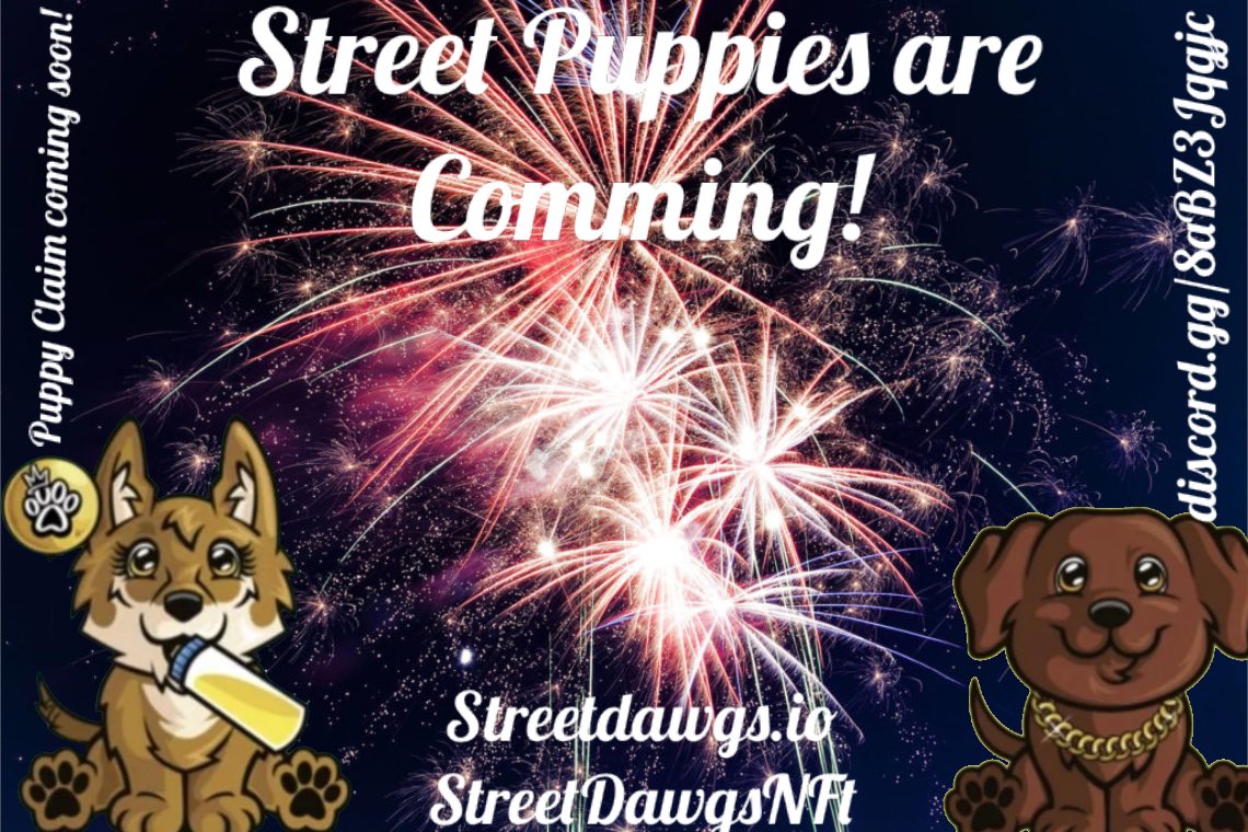 Pssst word on the street is the pups are getting ready for their new homes! Get your Dawg to claim your pup! <a href="/StreetDawgsNFT/">𝕾𝖙𝖗𝖊𝖊𝖙 𝕯𝖆𝖜𝖌𝖘</a> @Shorky_55 @StarboardSSI