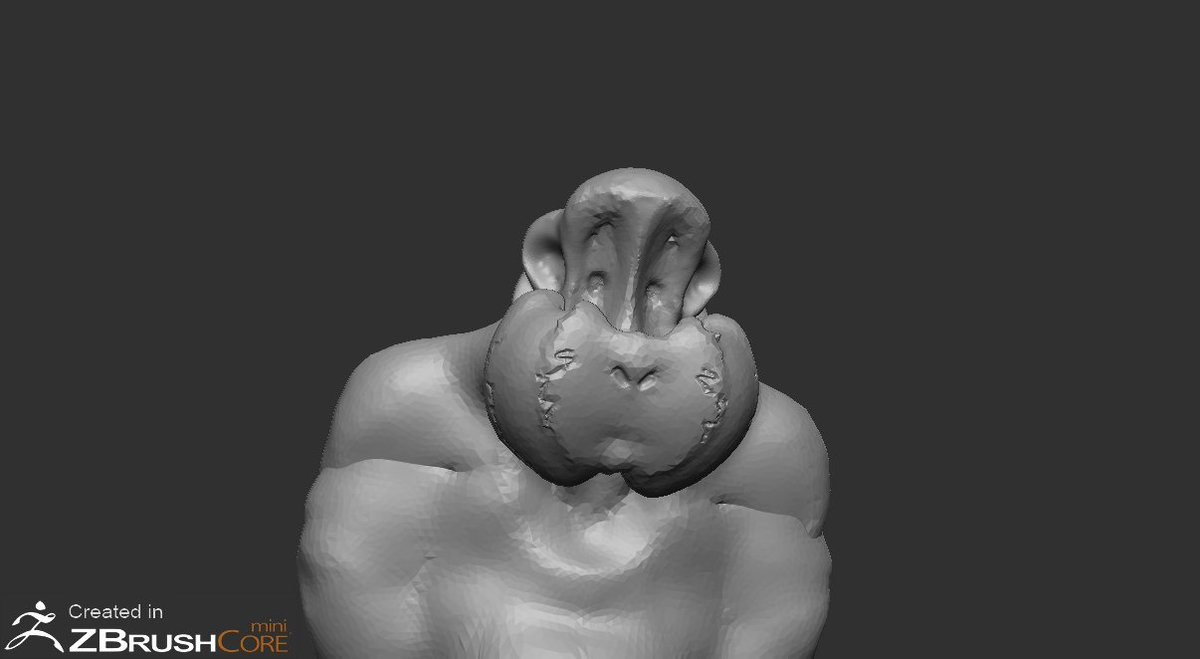 TNobody396's tweet photo. Trying to use zbrush core mini
And somehow i sculpted a monkey... https://t.co/cz0WhNPrXr