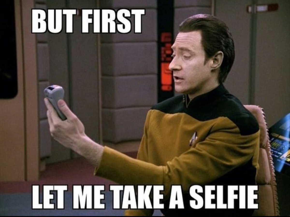 msheldon52's tweet photo. @BrentSpiner I never knew androids had an ego or were vain. 🤣 https://t.co/vF9y1kQ5IR