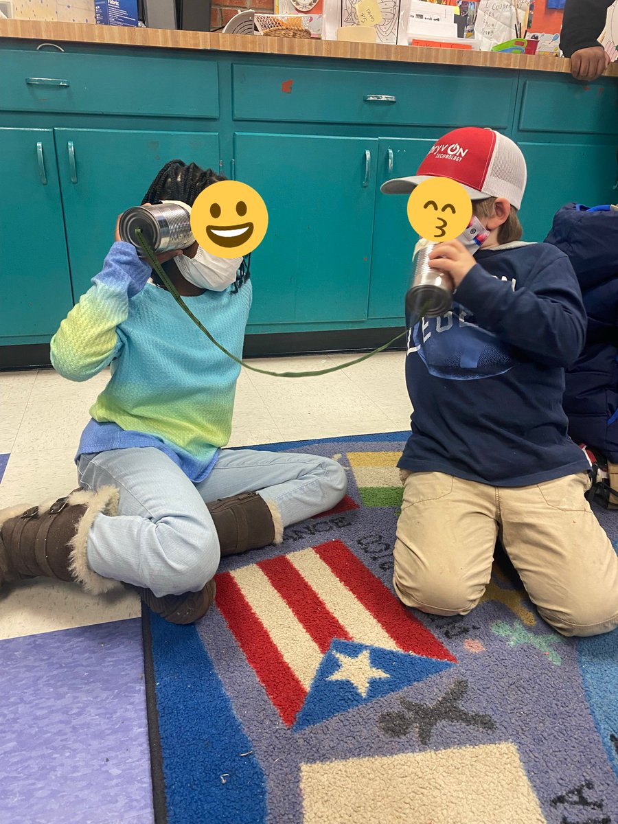 MsLiaudat's tweet photo. Last week we learned about Alexander Graham Bell and his telephone invention! Today we played to be like him and practice with homemade tin cans and has so much fun communicating in different ways! #unitingourworld #worldtechnology @ECPSchools_NC @mmatrailblazers https://t.co/RyIUbA6bZH