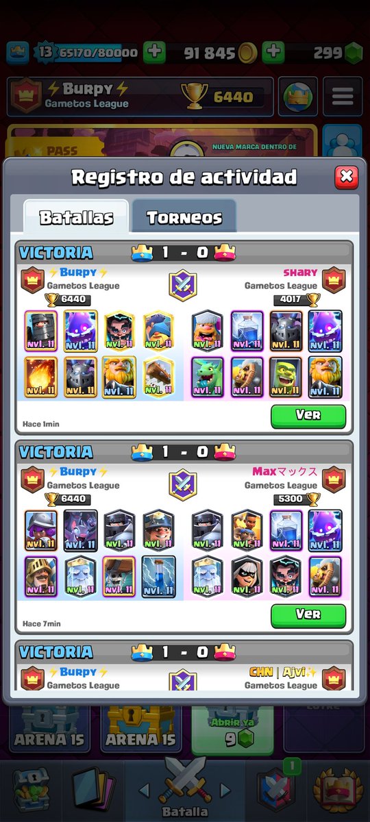 Y bueno una barridita en <a href="/GametosLiga/">Liga Gametos - Clash Royale</a> y una victoria más para @SKD_ClubES gigis
