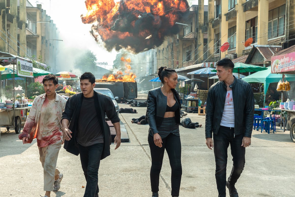 netflix's tweet photo. Wu Assassins fans — get your first look at Fistful Of Vengeance, an action-packed adventure that brings back Kai Jin, Lu Xin Lee, Tommy Wah, &amp; Zan Hui as the Wu Assassins team avenges the death of one of their own. 

Pearl Thusi joins the standalone story, premiering February 17 https://t.co/iq6yWviKQJ