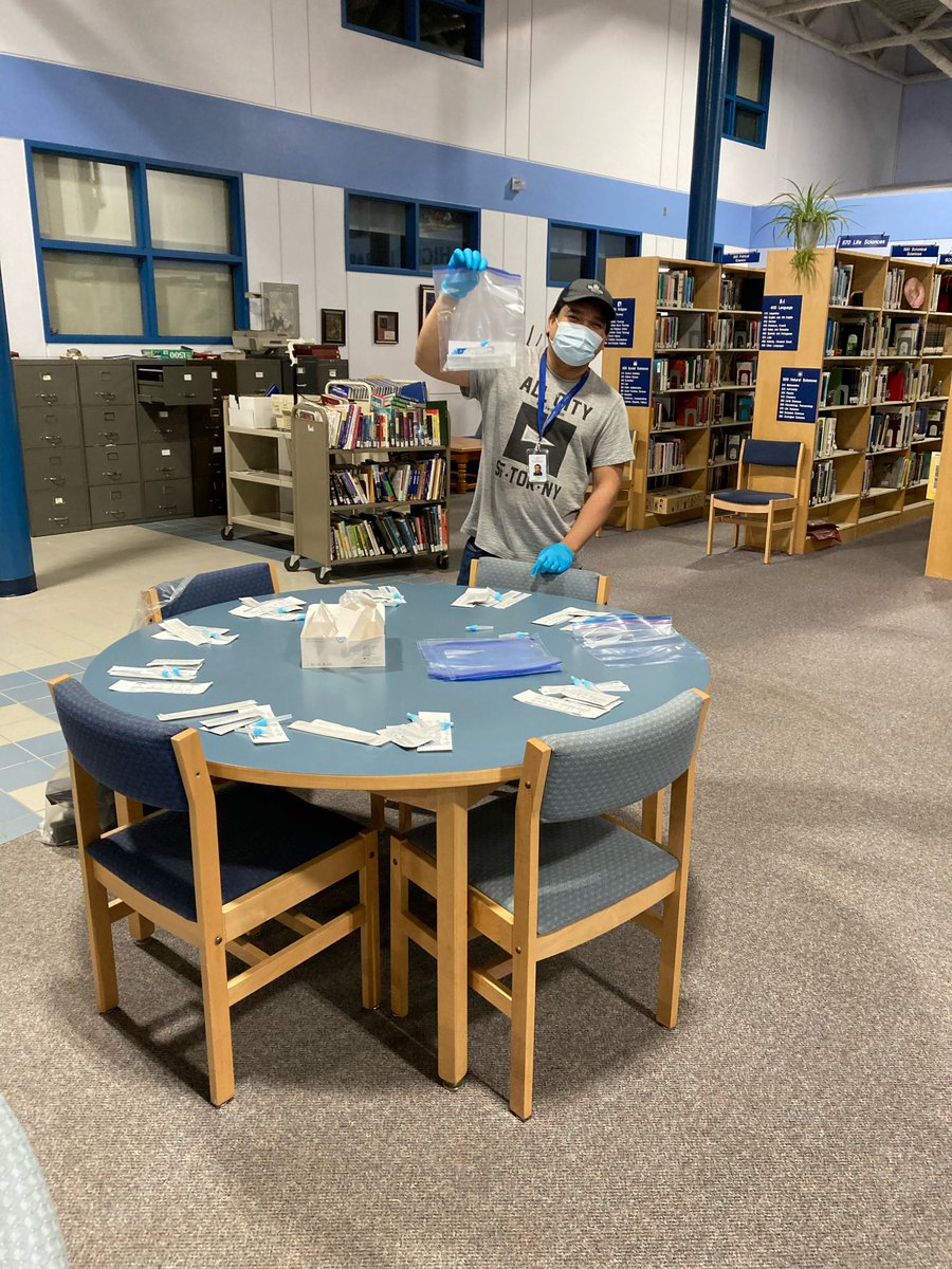 KPDSB_Schools's tweet photo. Here at KPDSB, we are grateful for our amazing staff and all that they do each day for our students.  Today we would like to thank our custodial and maintenance staff.  When our first shipment of rapid tests arrived, they needed to be repackaged before they could be distributed. https://t.co/e6hCBMsb8x