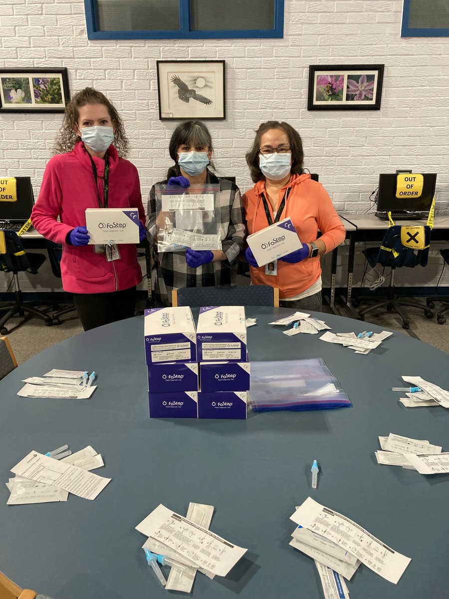 KPDSB_Schools's tweet photo. Here at KPDSB, we are grateful for our amazing staff and all that they do each day for our students.  Today we would like to thank our custodial and maintenance staff.  When our first shipment of rapid tests arrived, they needed to be repackaged before they could be distributed. https://t.co/e6hCBMsb8x