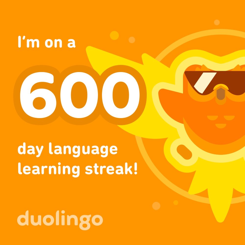 TPN2000's tweet photo. It’s been a struggle! But 600 days in a row practicing a new language! What are you doing to stretch your brain in 2022? https://t.co/x3yqEfPIzS