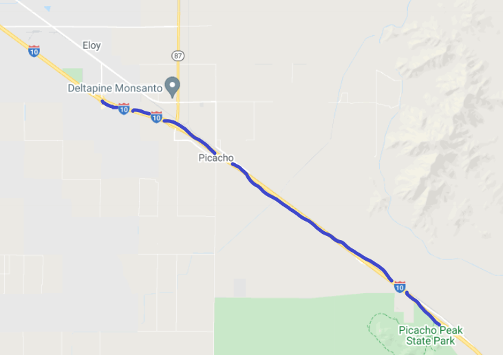 ArizonaDOT's tweet photo. π§ I-10 DRIVERS π§
What: Lane restrictions (both directions) between Eloy and Picacho Peak State Park (mp 209-220)
When: 9 p.m. to 5 a.m. starting Wed. Jan. 19
MORE: https://t.co/2eW4pi8ewZ
#aztraffic #PicachoPeak #EloyAz https://t.co/pl5HH4lpJz