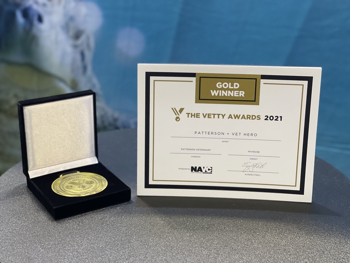 Patterson_Vet's tweet photo. We've got a bit more pep in our step after #VMX22 thanks to 6️⃣ Vetty awards! The VETTYs recognize the dedication and creativity of animal health marketing teams and agencies.
Congratulations to our marketing and creative teams for your excellent (and award-winning!) work. 👏 https://t.co/eCG9lPizXB