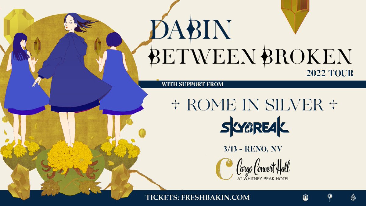 🚀DABIN rescheduled Reno date now onsale | 2 nights w/ Dimond Saints, | 2 nights w/Mary Droppinz - mailchi.mp/freshbakin/dab…