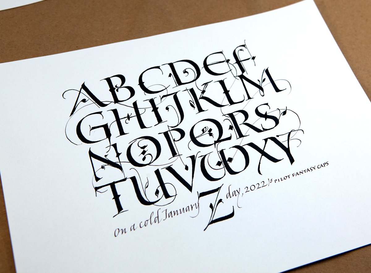 calligperson's tweet photo. Disciplined, then going nuts
Winter/Summer
Brush/Pen
A sip of wine, finishing the bottle
Brain in the A.M., active brain by days end.
#calligraphy #moderncalligraphy #handlettered #handlettering #typography #brushlettering #letteringart #modernlettering #lettering https://t.co/3PfIgRE20M