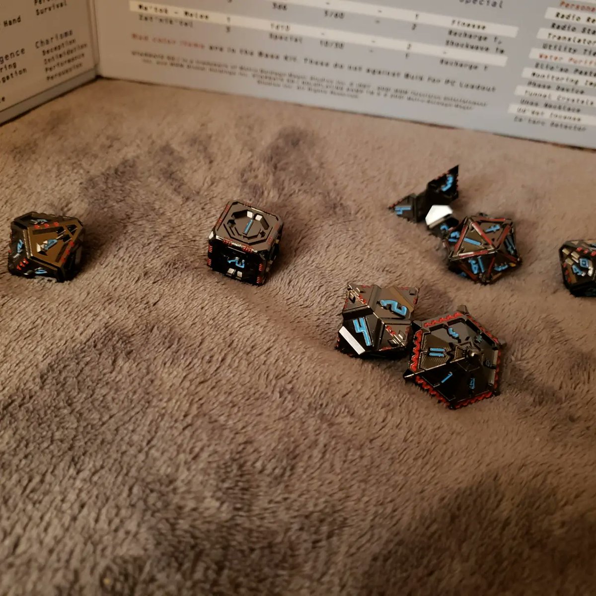 Dace (@blackroleplayer) on Twitter photo #Stargaterpg GM screen came in today. Dice look awesome. That d4 though, that one looks evil. Don't step on it!! #Stargate #rpg <a href="/WyvrenGaming/">Wyvern Gaming</a> #Stargaterpg GM screen came in today. Dice look awesome. That d4 though, that one looks evil. Don't step on it!! #Stargate #rpg <a href="/WyvrenGaming/">Wyvern Gaming</a>