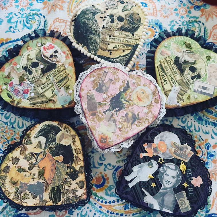 fugitivekat's tweet photo. OK guys, I made #creepyvalentinesday #mixedmedia #heartboxes.... now what should I put inside ? https://t.co/H42jL8fU4E