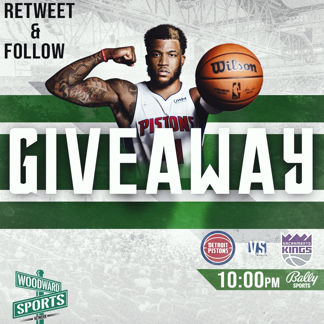 woodwardsports's tweet photo. *Win $100 tonight!*

If Saddiq Bey makes FIVE 3-pointers tonight we'll select one lucky person to take home the money! #Pistons 

To enter:
- Retweet this Tweet
- Must be following https://t.co/3MoauWLD3S