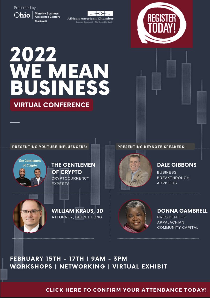 NWO_Toledo_MBAC's tweet photo. Please join our virtual conference with featured speakers below:
RSVP : https://t.co/jl01VQfyxJ
#Ohio #ohiominoritybusinesses #SBA #MinorityBusinesses #ohiodevelopment https://t.co/zlTswZcH10