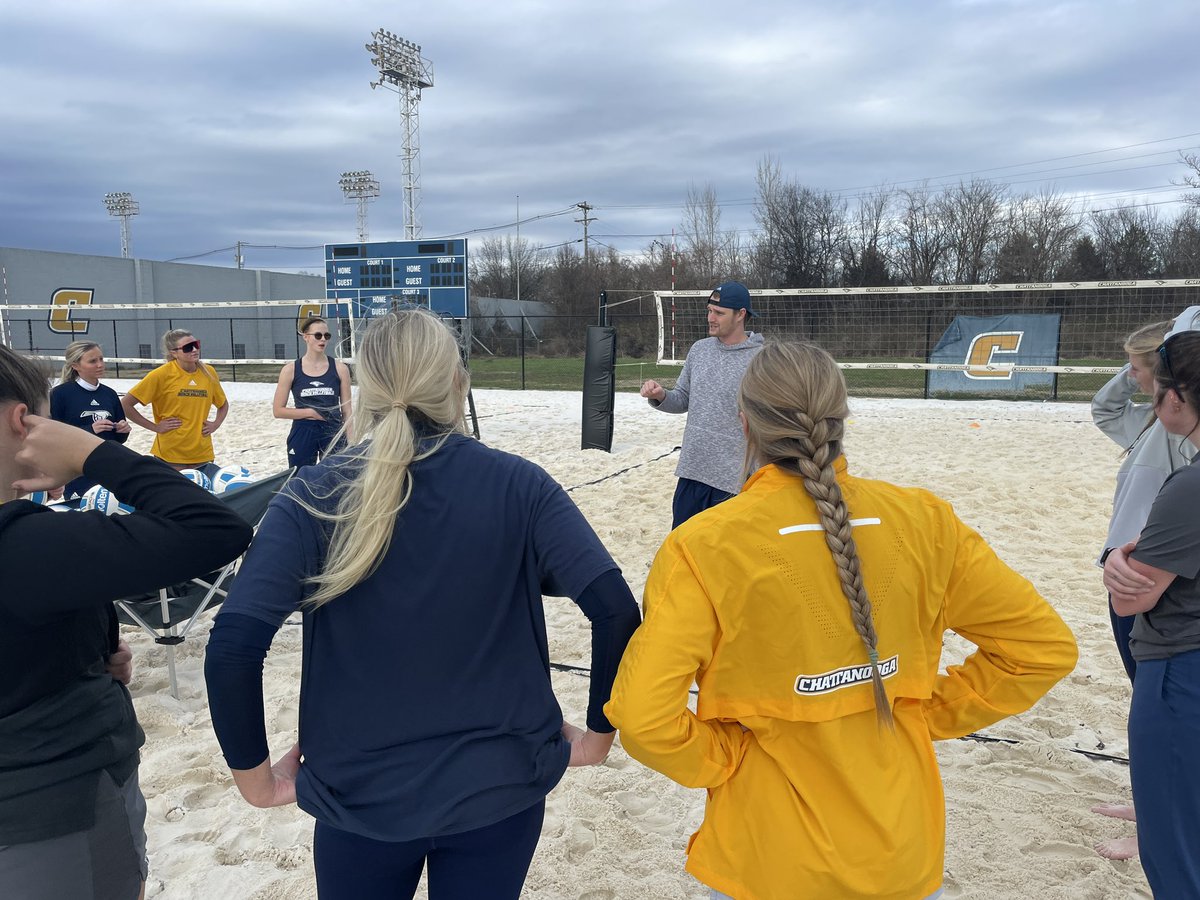 GoMocsBeachVB's tweet photo. Got our feet back in the sand!

First practice in the books. 

#GoMocs https://t.co/ydsdz8MzcZ