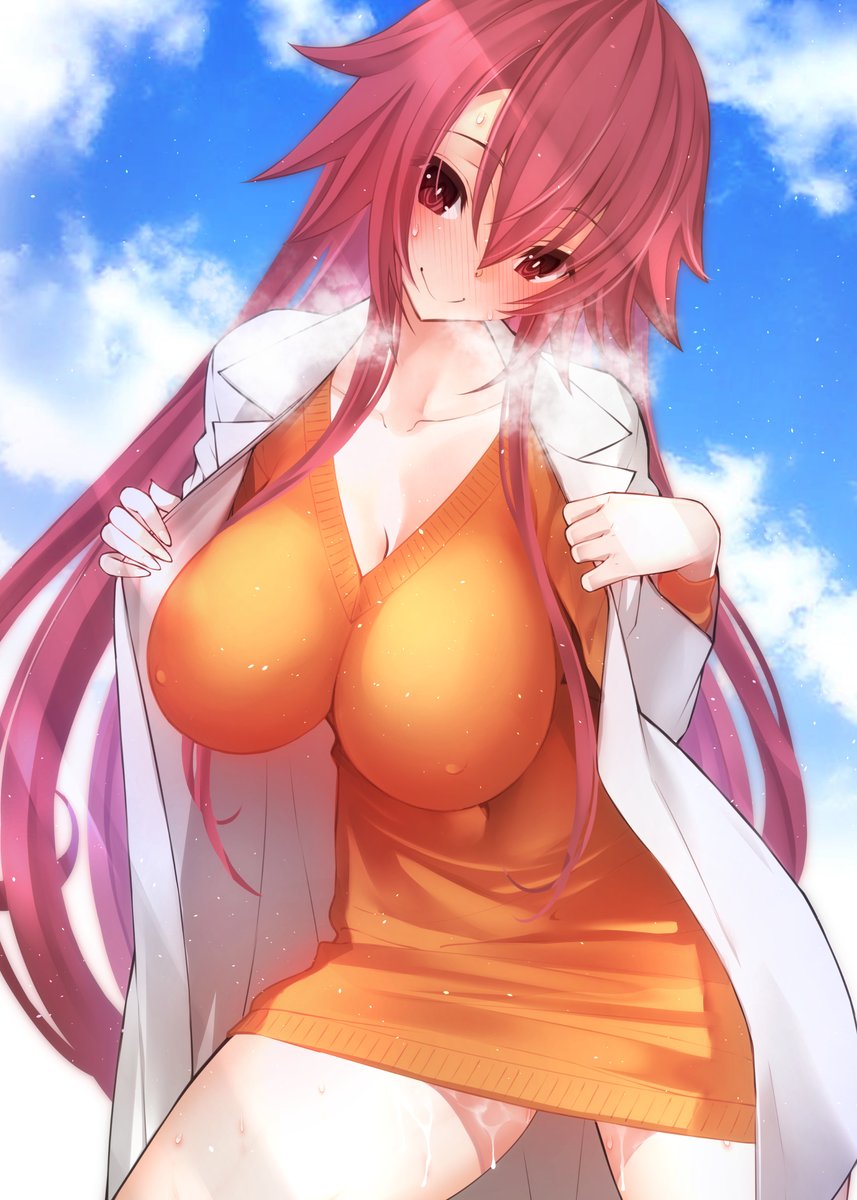 「お疲れ様、頑張ったね♪ …おっぱい揉む?」と優しくしてくれる女医センセイ  #恩田水樹 #アトリエかぐや #艶女医  #skeb #今日のらくがき 