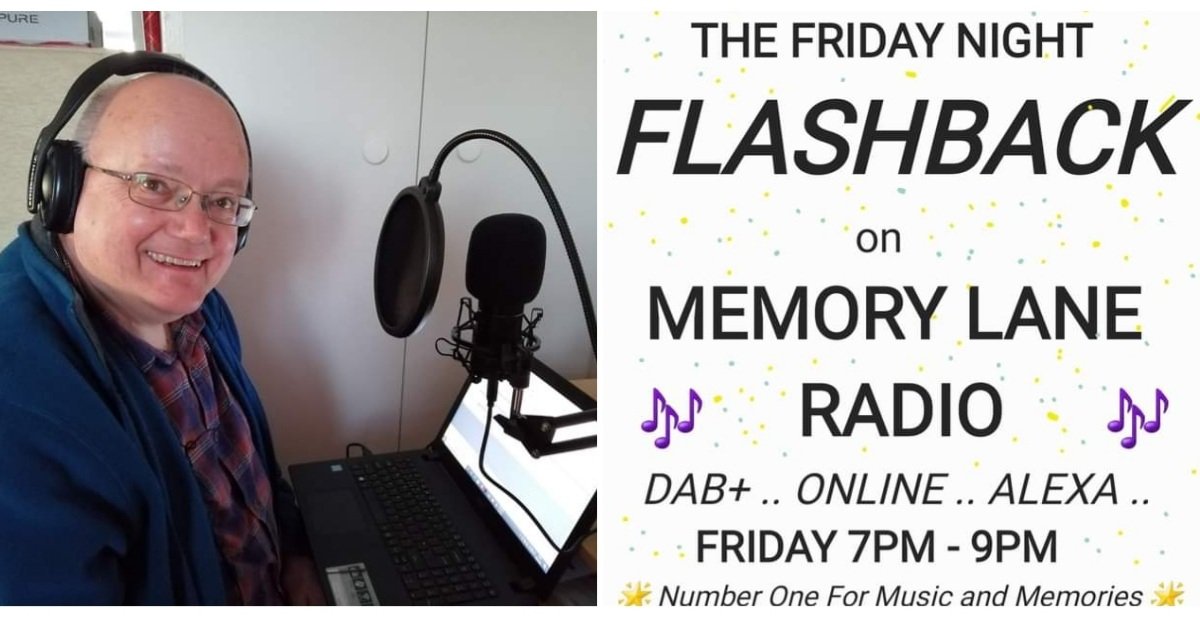 JohnGelson's tweet photo. Back on your DAB+ radio in Tyne and Wear, or #Alexa smart speakers and online everywhere, this Friday night at 7 #FridayNightFlashback @MemoryLaneRadio 📻🎶🔊🎶 https://t.co/LI0ixossdE