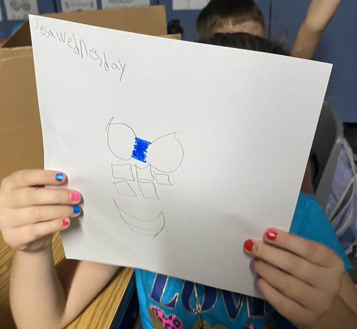 mrscoddsclass's tweet photo. Power outage today called for an impromptu challenge as I couldn't do our scheduled video on "how to" writing. I gave terrible directions to draw a donut and some fries step by step to show them why details are so important in "how to" writing! We had fun! π€£ #secondgradewriting https://t.co/8lFy1zAB1H