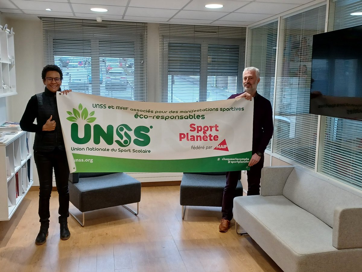unss_23's tweet photo. Projet @SportPlanete avec notre partenaire @MAIF ! https://t.co/U8Fe7O3vlx