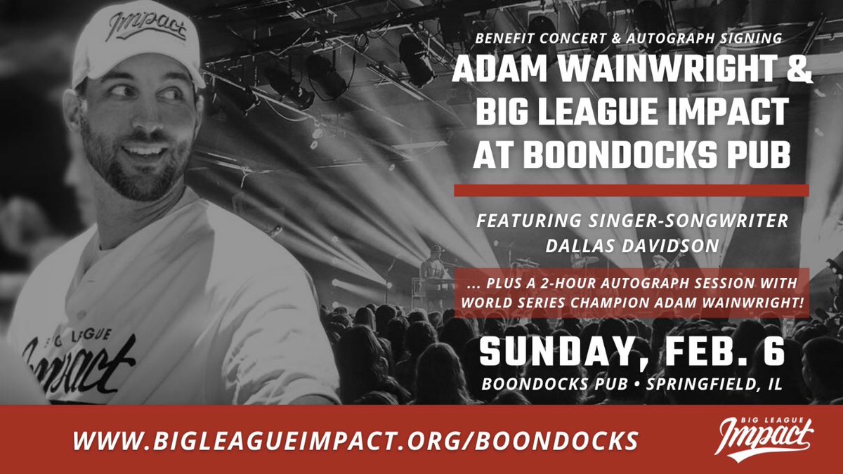 UncleCharlie50's tweet image. Winter warmup was cancelled and lots of people were bummed out.  Sooo, I'm coming to sign for 2 hours anyway.  AND, I'm bringing my buddy @DallasDavidson_ for a great show!  Come see us at the Boondocks in Springfield, Illinois on Feb 6.  All proceeds go to @BigLeagueImpact