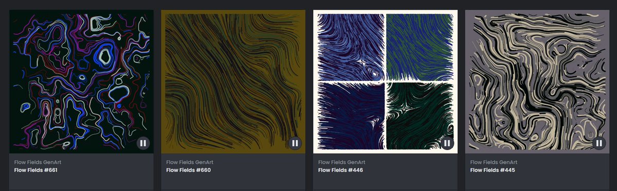 fuzzylogic_23's tweet image. I was lucky enough to mint 4 of these today @SammaCreative @FlowFieldsART #genart #incredible #NFT