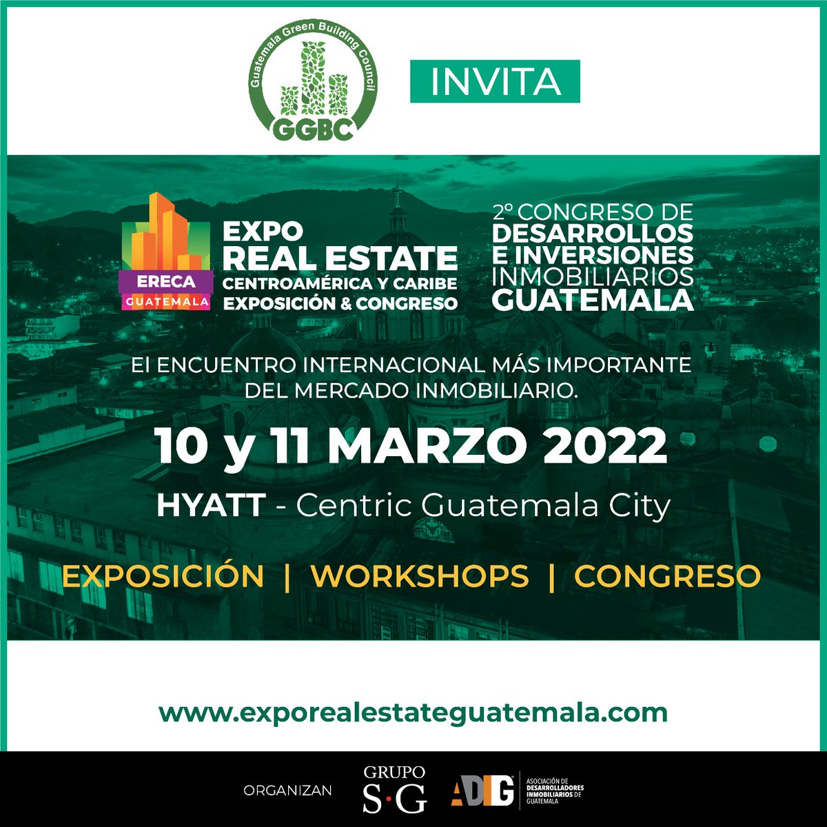 Te invitamos a participar en el 2° Congreso de Desarrollos Inmobiliarios Guatemala, el encuentro internacional más importante del mercado inmobiliario. 🤓🏠

¡No te lo pierdas!

Fecha: 10 y 11 de marzo
Lugar: Hyatt

Conoce más aquí 👇
exporealestateguatemala.com