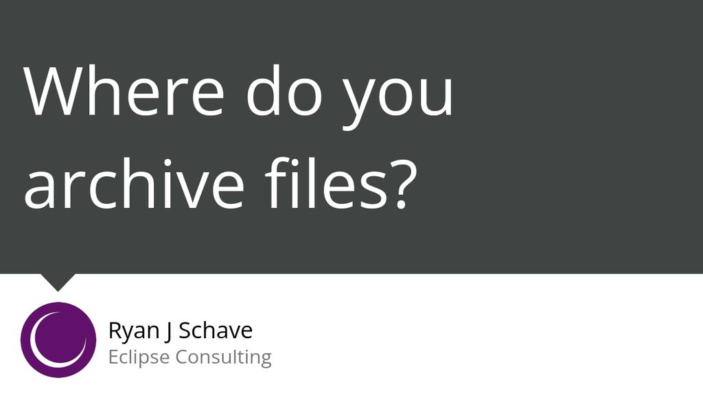 ECITechnology's tweet image. Where to store archived files depends primarily on three things.

Read the full article: How, When, and Where to Archive Files
▸ lttr.ai/rvAi

#ArchiveFiles #SmallBusinessProductivity