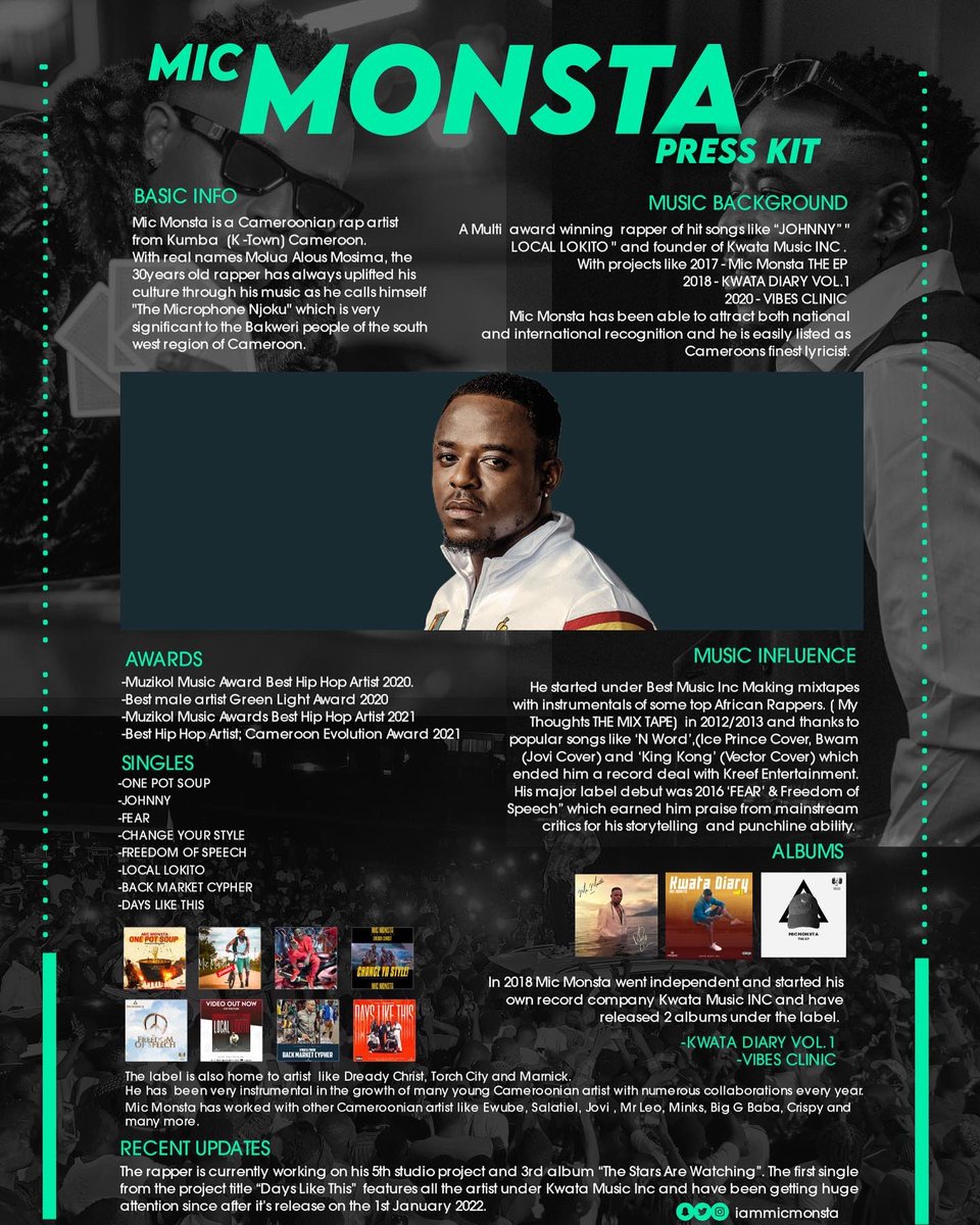 IamMicMonsta's tweet photo. It’s official! I’m putting out my 3rd studio album this year title #TheStarsAreWatching 

Thank you all for being part of this journey.  ❤️

#KwataMusic #Njoku 🐘 https://t.co/eCbjbftf6g