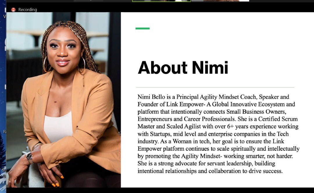 ijosephine__'s tweet photo. and the session was mind blowing!
"Get out of your head!"- Nimi Bello and aim to leave people with value each time after meeting them.
#BBA30 #leadership #NimiBello #womenintech https://t.co/puCbPTxpVR
