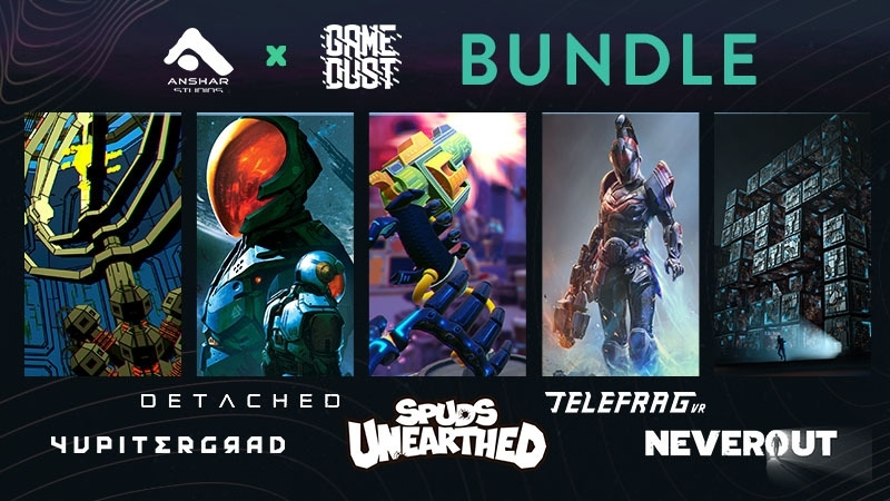 DetachedGame's tweet image. Anshar Studios x Game Dust BUNDLE is here! 🔥

Grab the bundle 70% OFF! The offer ends on the 26.01.22! 

Bundle contains: 

🌟 Detached 
🔫 Telefrag VR
🕸️ Yupitergrad
🔐 Neverout
🍠 Spuds Unearthed

Sounds good? Let your friends know about this! Don't hesitate ⭐