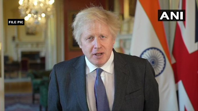 ANI's tweet photo. British PM Boris Johnson announces end of COVID-19 measures including mandatory face masks in England

"Our scientists believe that is likely that Omicron wave has now peaked nationally. From now on, Govt is no longer asking people to work from home," he says https://t.co/NdCE9BIydl