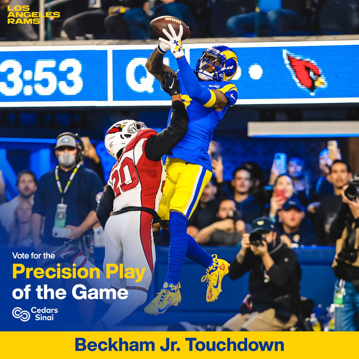 It's time to vote for the <a href="/CedarsSinai/">Cedars-Sinai</a> Precision Play of the Game!

🔁 RT for David Long Jr.'s INT
💙 Like for Odell Beckham Jr.'s TD